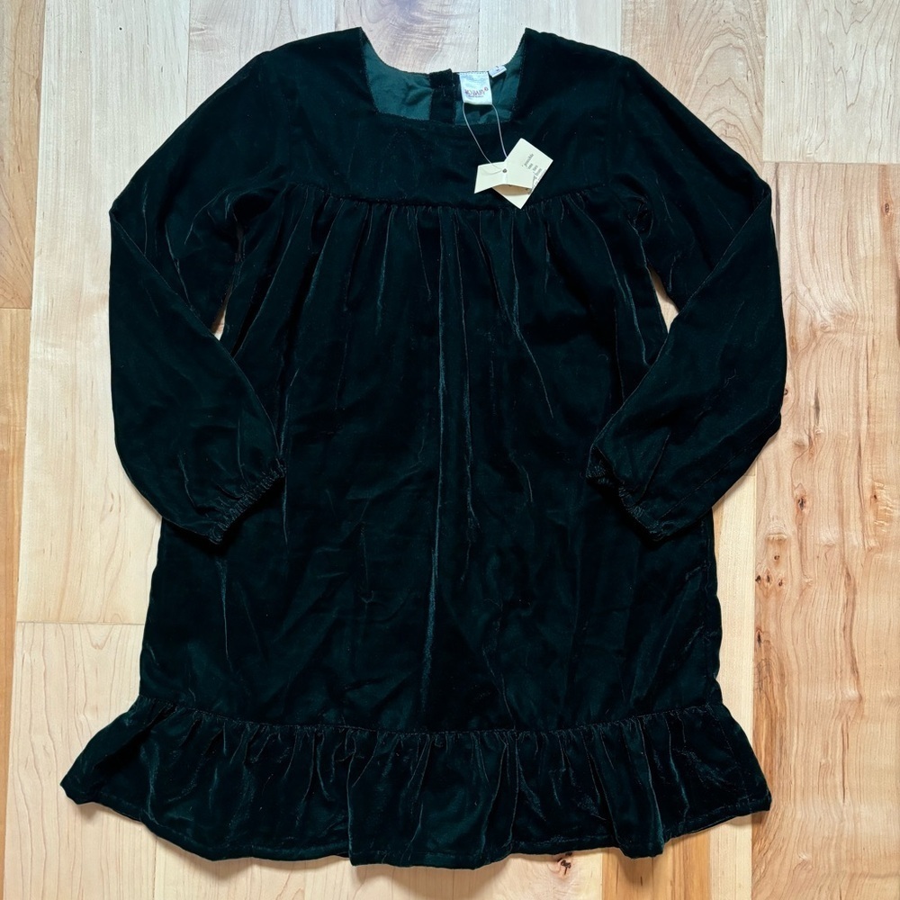 NWT Yo Baby Velvet Green Holiday Dress
